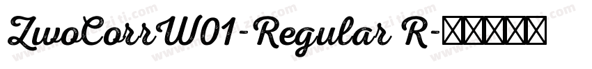 ZwoCorrW01-Regular R字体转换
